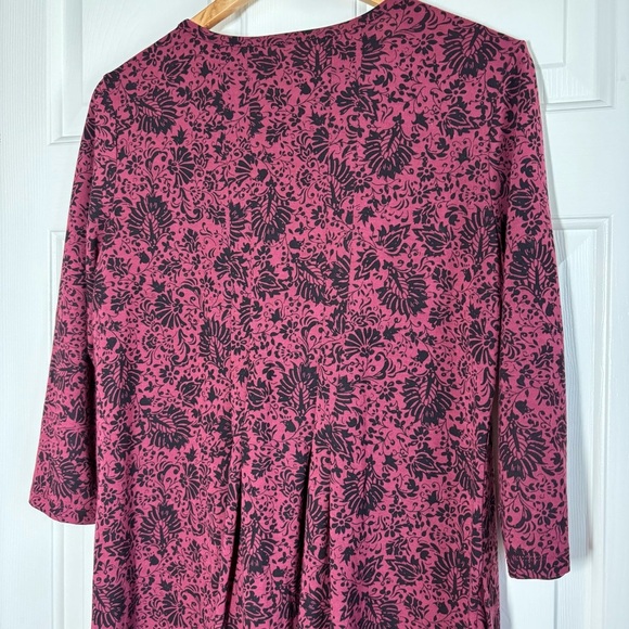 Chadwicks Midi Dress Medium Button Down Dark Romantic Burgundy Prairie Pocket - Picture 7 of 10